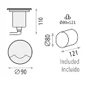 ACB Buitenspot INDUS GU10 IP67, zilver 