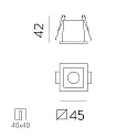 ACB recessed luminaire INVISIBLE 3980/45 IP20, black 3W 170lm 3000K 36° 36°