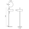 ACB Staande lamp CLIP 8178 met schakelaar E27 IP20, zwart