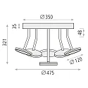 ACB Plafondarmatuur CORVUS IP20, zwart 