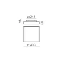 ACB Plafondarmatuur OPORTO 3973/40 met diffuser IP20, zwart
