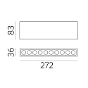 ACB Plafondarmatuur INVISIBLE 3980/272 IP20, wit