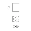 ACB ceiling luminaire INVISIBLE 3980/66 IP20, black