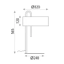 ACB Tafelarmatuur CLIP 8178 met schakelaar E27 IP20, zwart