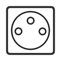 Inset for Outdoor Energy column (ALB-6244.../-662409) - Earthing contact socket IP 44 / F and B - Type E