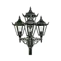 Paaltoparmatuur TYPE NO 2056 4-vlams E27 IP23, zwart dimbaar