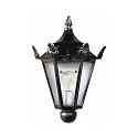 Wandarmatuur voor buitenshuis TYPE NO 3228 halfrond E27 IP23, zwart dimbaar