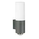 Wandarmatuur voor buitenshuis TYPE NO 0378 met sensor, met bewegingsmelder E27 IP54, antraciet dimbaar