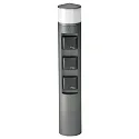 Outdoor Socket column Type No. 2202, LED + 3 Schuko sockets, IP44, 10W 3000K 900lm, without switching function, anthracite