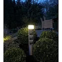 Outdoor Socket column Type No. 2202, LED + 3 Schuko sockets, IP44, 10W 3000K 900lm, without switching function, anthracite