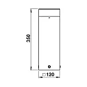 socket luminaire TYPE NO 2292 square, short, switchable IP54, anthracite