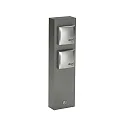 Contactdooszuil TYPE NO 4400 2-voudig, verticaal, rvs, antrazit mat