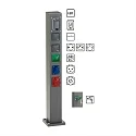 Energiezuil TYPE NO 4409 zonder schakelfunctie, 7-voudig, antraciet