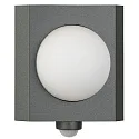 Wandarmatuur voor buitenshuis TYPE NO 6127 met sensor, met bewegingsmelder E27 IP44, antraciet dimbaar