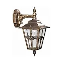 Wandarmatuur voor buitenshuis TYPE NO 1805 down E27 IP23, bruin, Messing gesatineerd dimbaar