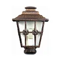 Wandarmatuur voor buitenshuis TYPE NO 3227 halfrond E27 IP23, bruin, Messing gesatineerd dimbaar
