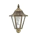 Outdoor Wall luminaire Country style Type No. 3229, half round, direct mounting, IP23, E27 QA55 57W,cast alu, brown brass