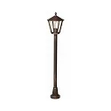 Path light Country style modern Type No. 4129, IP44, 135.5cm, E27 QA55 max. 57W, cast alu, acrylic glass, brown brass matt