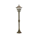 Padverlichting TYPE NO 4136 hoekig E27 IP23, bruin, Messing gesatineerd dimbaar