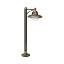 Padverlichting TYPE NO 4150 rond E27 IP44, bruin, Messing gesatineerd dimbaar