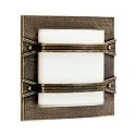 Wand- en plafondarmatuur TYPE NO 6262 2-voudig, met omslag E27 IP44, bruin, Messing gesatineerd dimbaar