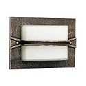 Wand- en plafondarmatuur TYPE NO 6263 1-voudig, met omslag E27 IP44, bruin, Messing gesatineerd dimbaar