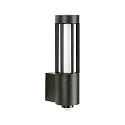 Wandarmatuur voor buitenshuis TYPE NO 0215 cilindrisch, met bewegingsmelder E27 IP44, zwart mat 