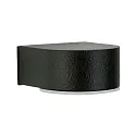 Outdoor LED Wall luminaire Type No. 0233, IP44, 230V AC/DC, 3W 3000K 330lm, cast alu / safety glass satin, black matt
