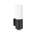 Wandarmatuur voor buitenshuis TYPE NO 0278 dimbaar, met Bewegingsmelder IP54, zwart mat dimbaar
