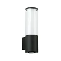 Outdoor Wall luminaire Type No. 0321, IP44, E27 max. 20W, with lower light GU10 PAR16 max. 50W, stainless steel, black matt