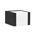 LED Outdoor Wall luminaire Type No. 0332, long light distributor, IP54, 5W 3000K 480lm,cast alu,acrylic, dimmable, black