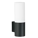 Wandarmatuur voor buitenshuis TYPE NO 0377 E27 IP54, zwart dimbaar