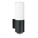 Wandarmatuur voor buitenshuis TYPE NO 0378 met sensor, met bewegingsmelder E27 IP54, zwart dimbaar
