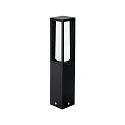 Pedestal luminaire Type No. 0508, IP44, height 50cm, E27 max. 20W (LED), cast alu / opal glass, black matt