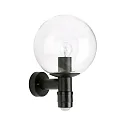 Wandarmatuur voor buitenshuis TYPE NO 0639 up, met bewegingsmelder E27 IP44, zwart mat dimbaar
