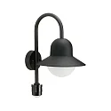 Wandarmatuur voor buitenshuis TYPE NO 0661 met bewegingsmelder E27 IP44, zwart 