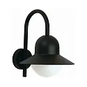 Wandarmatuur voor buitenshuis TYPE NO 0662 E27 IP44, zwart dimbaar