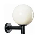 Wandarmatuur voor buitenshuis TYPE NO 0800 klein, rond E27 IP44, zwart mat dimbaar