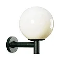 Wandarmatuur voor buitenshuis TYPE NO 0801 groot, rond E27 IP44, zwart mat dimbaar