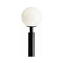 Paaltoparmatuur TYPE NO 0850 klein, rond E27 IP44, zwart mat dimbaar