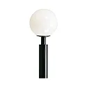 Paaltoparmatuur TYPE NO 0858 groot, rond E27 IP44, zwart mat dimbaar