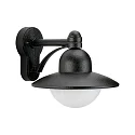 Wandarmatuur voor buitenshuis TYPE NO 1850 down, rond E27 IP44, zwart mat dimbaar
