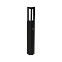 Lichtpaal TYPE NO 2066 hoekig, met bewegingsmelder E27 IP44, zwart mat