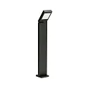 LED Bollard light Type No. 2296, IP44, height 90cm, 14W 3000K 1400lm, swiveling 90° stepless, cast alu / glass, black matt