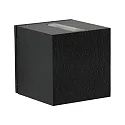 Buitenspot TYPE NO 2371 up down, hoekig IP44, zwart mat 