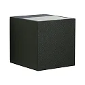 Buitenspot TYPE NO 2417 up down, hoekig IP44, zwart mat 