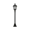 Padverlichting TYPE NO 4142 1-vlams, hoekig E27 IP23, zwart dimbaar