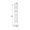 Outdoor Energy column empty Type No. 4407, IP54, max. 5 optional inserts, excl. lighting, excl. switching function, anthracite