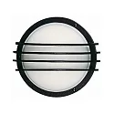 Wand- en plafondarmatuur TYPE NO 6047 rond E27 IP44, zwart mat dimbaar