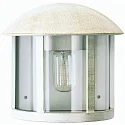 Outdoor Wall luminaire Country style Vintage Type No. 3225, half shape, IP44, E27 QA55, cast alu / clear, white-gold